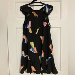 Boutique black patterned dress (Entro)